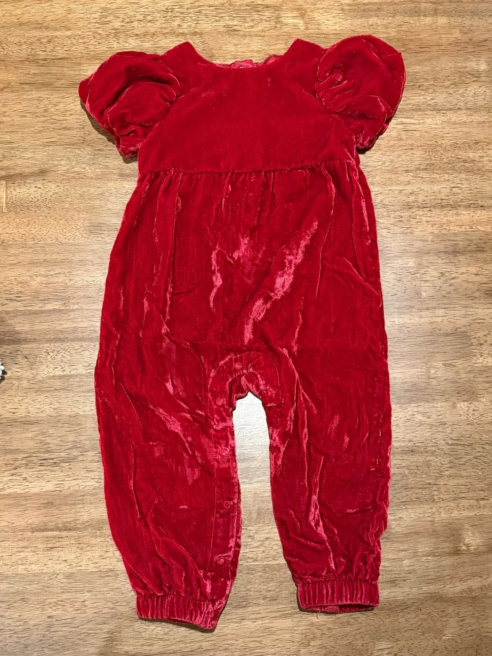 Carter's Velvet Red Puff-Sleeve Top with Ivory Knit Dress & Sherpa Jacket